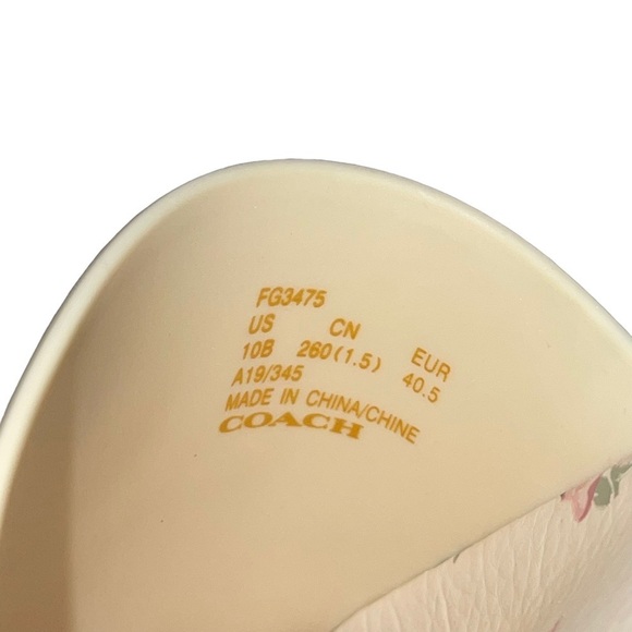 NWT Coach Chalk Pink Zulu Floral Women Slip On Slide Size 10 - Picture 7 of 9